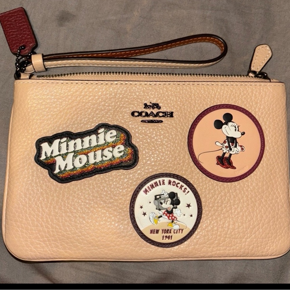 Coach Disney Limited Edition Mickey Mouse Patch Wristlet